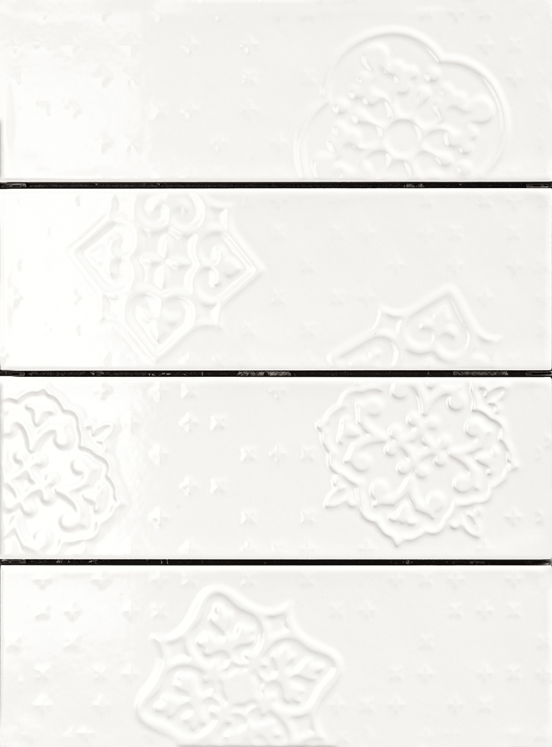 Ragno Brick Glossy White Decoro Mix4 10x30