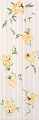 FAP Fly Fiori Latte Giallo Inserto 25x75 