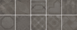 Ermes Aurelia Vintage Decoro Mix Antracite 20x20