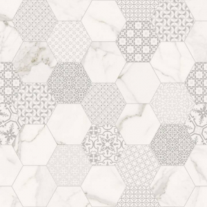 Fondovalle Infinity Marbletech White Hexagon 120x120 mat