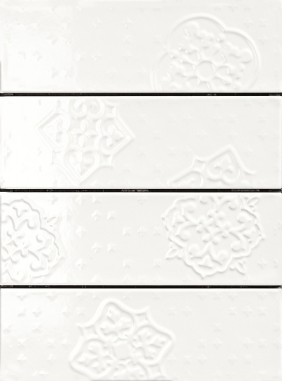 Ragno Brick Glossy White Decoro Mix4 10x30