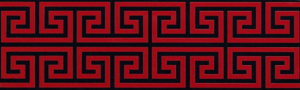 FAP Infinita Greca Nero/Rosso Listello 9x30,5 RT