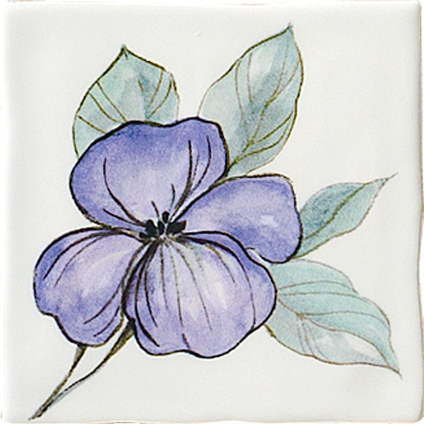 BayKer Memorie Jardin Inserto Viola Bianco 10x10