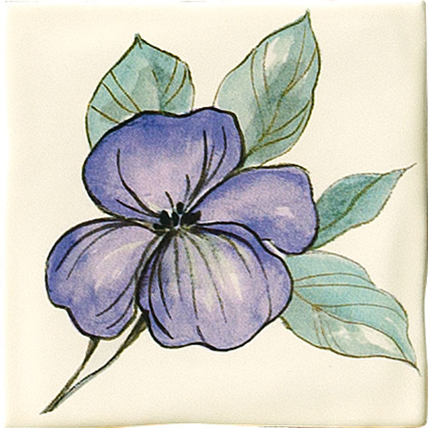 BayKer Memorie Jardin Inserto Viola Crema 10x10