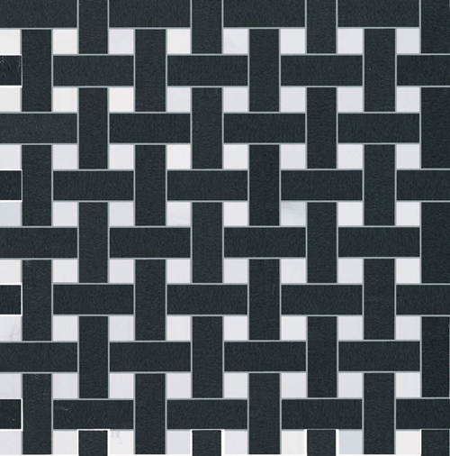FAP Splendida Intreccio Bianco Nero Mosaico 30,5x30,5