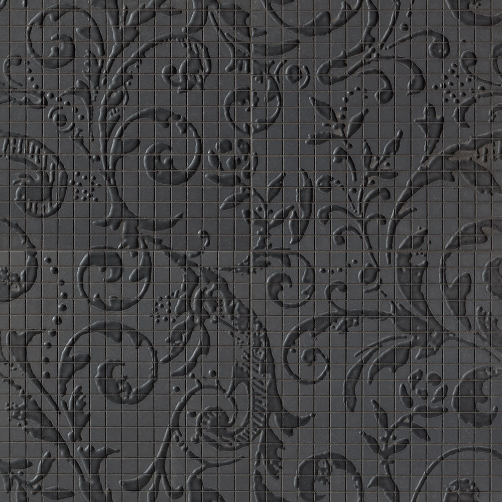 Fap Mosaici Dark Side Damasco Black Matt Mosaico Mix 4 60x60