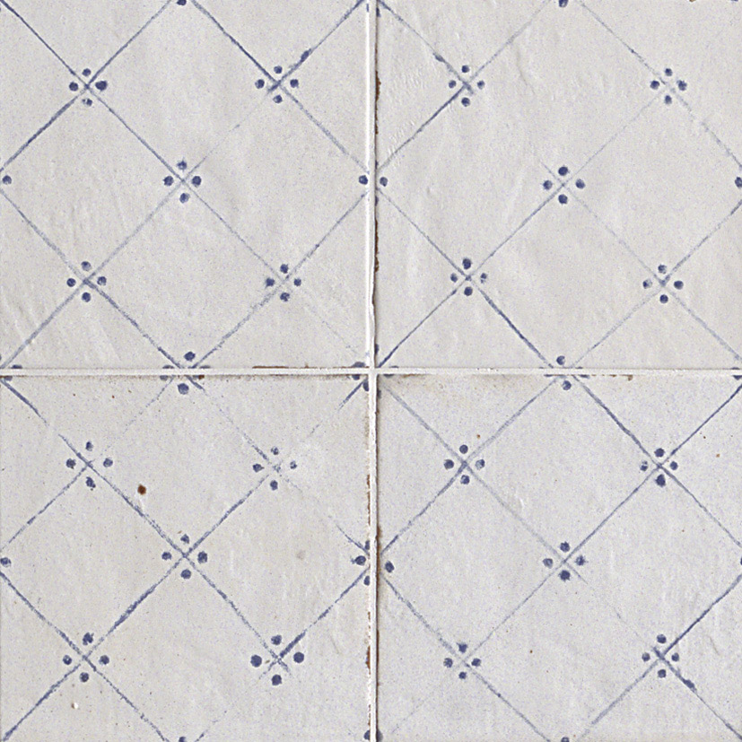 Fap Firenze Heritage Maiolica Bianco Deco Blu 20x20