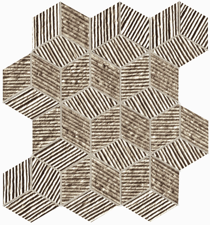 Fap Lumina Glam Taupe Cube Mosaico 22,5x26