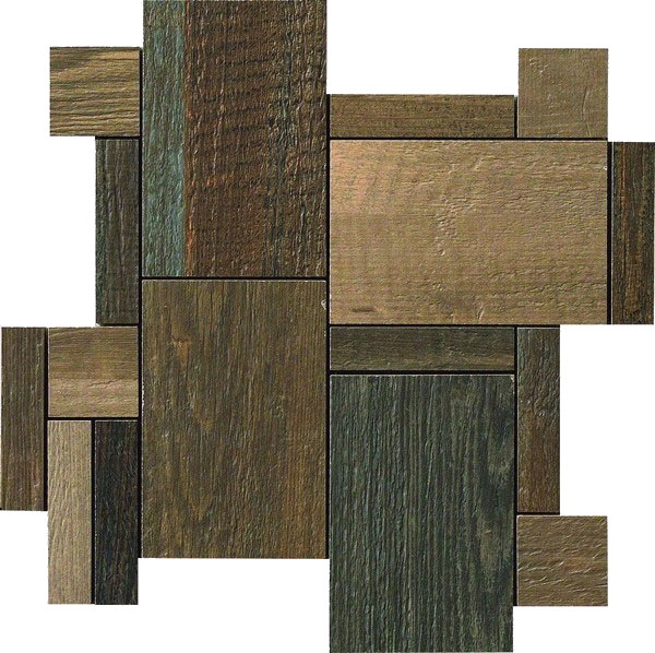 Fioranese Cottage Wood Mosaico Random Mix 4 Colori 35x35