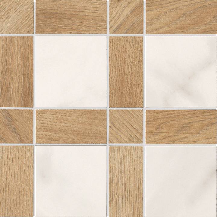 Fondovalle Infinity Mosaico Intreccio Original Calacatta Glossy 30x30