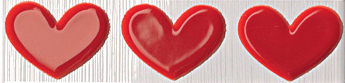 FAP Pop Up Heart Red Listello 6x25