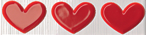 FAP Pop Up Heart Red Listello 6x25