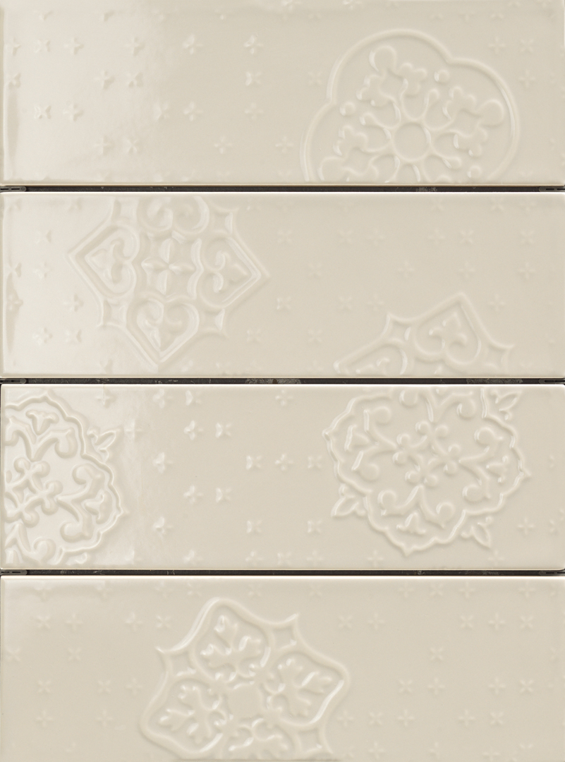 Ragno Brick Glossy Grey Decoro Mix4 10x30