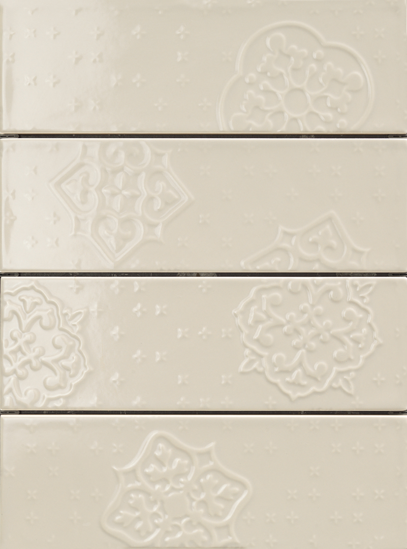 Ragno Brick Glossy Grey Decoro Mix4 10x30