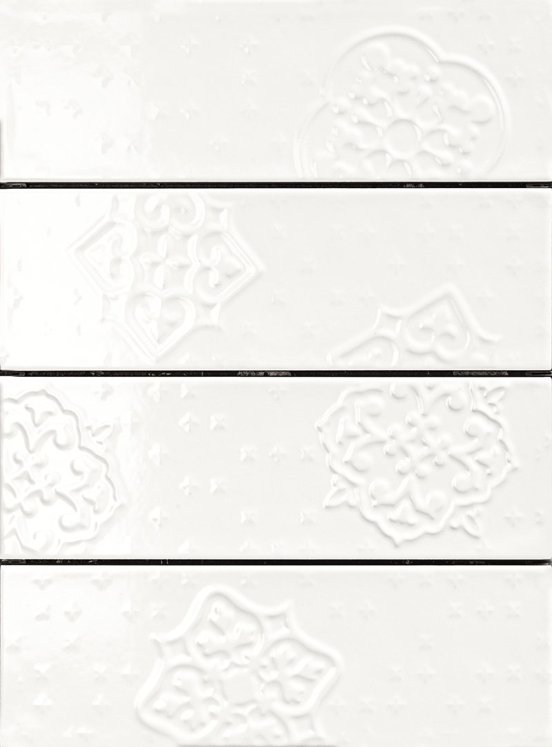 Ragno Brick Glossy White Decoro Mix4 10x30